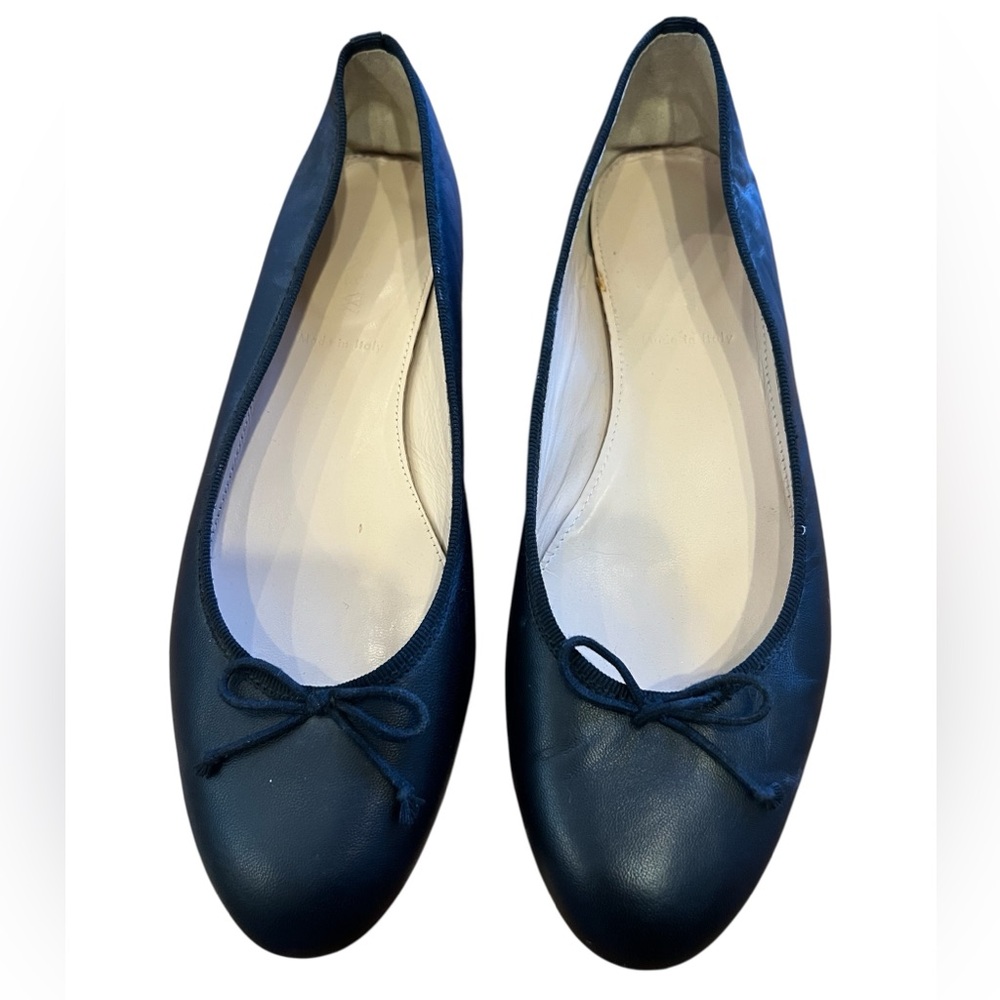 J Crew black leather size 7 ballet flats